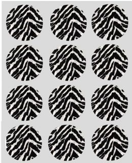 12 Zebra print design rice paper edible CUPCAKE TOPPERS PRECUT ANIMAL