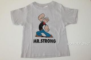 POPEYE THE SAILOR MAN Mr. Strong Baby Boys Toddler Tee T Shirt *Many 