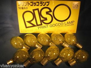 RISO PRINT 10 LAMP GOCCO STYLE BULBS FOR ALL GOCCO LAMPS