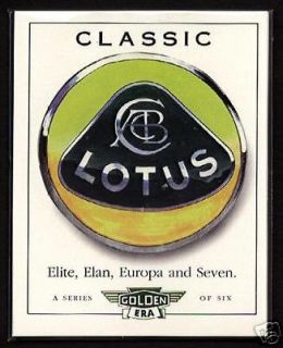 LOTUS Original Collectors Cards 7, Seven, Elan, Elite