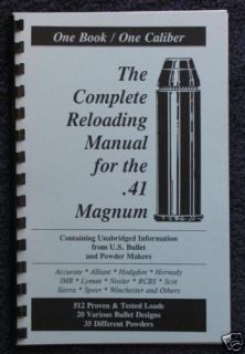 41 Remington Mag Reloading Manual LOADBOOK USA 41