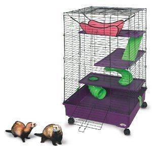 Pets Small Animal Home Deluxe Multi Level Pet House Cage Caster 