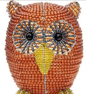 Beadworx Glass Beads NWT Beaded Wire Owl Nightlamp Nightlight Light 