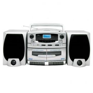 Supersonic SC 2020U Portable /CD Player with Cassette Recorder, AM 