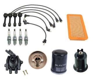   91 92 2.0 Ignition Tune Up Kit Filters Cap Rotor Spark Plugs Wire Set