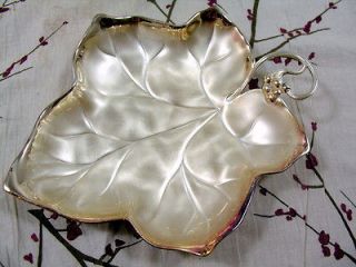 Ikora German/Germany E.P. Brass Silverplate Leaf Dish