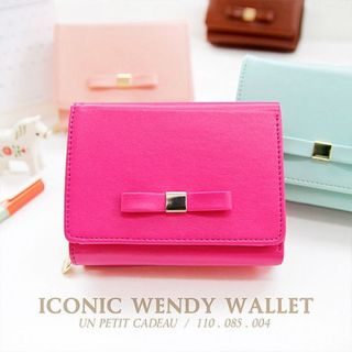   Ribbon Decor Trifold Compact Wallet Coin Purse_ICONIC_W​endy Wallet