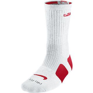   James Dri Fit CREW ELITE Basketball Socks White SX4696 162 M 6 8