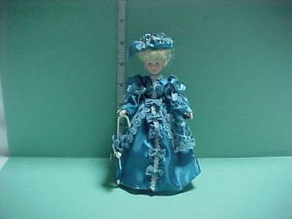 Porcelain Lady Doll (#7)   Dollhouse Miniature