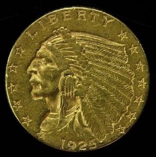   Indian Head Quarter Eagle $2.5 2 1/2 Dollar Gold Coin   