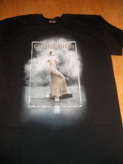 CELINE DION RARE BLACK TSHIRT BACK ON THE ROAD TAKING CHANCES TOUR NEW 