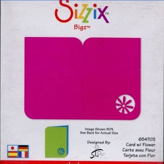 Ellison Sizzix Thick Cuts Card with Flower Compatible with Various 