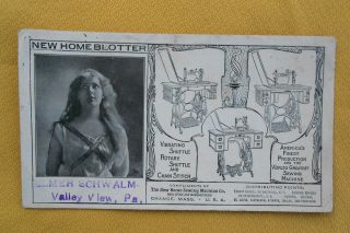   Home Sewing Machine Ink Blotter Elmer Schwalm Valley View PA Old Ad