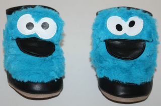 Robeez Stride Rite Sesame Street Blue Cookie Monster Slipper Shoes 