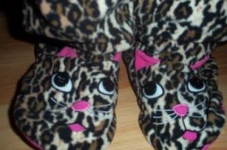 NICK and NORA Leopard Baby Kitty Adult FOOTED CAT Pajamas Medium Footy 