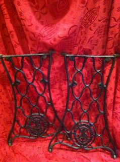 VINTAGE Singer Sewing Machine Legs Table Stand Industrial Decor 