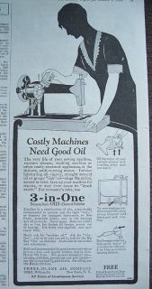 1926 3 in one Oil Sewing Machine Silhouette Ad