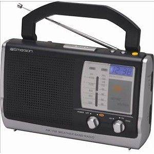 Emerson RP6251 Portable AM/FM Clock Radio With TV Band