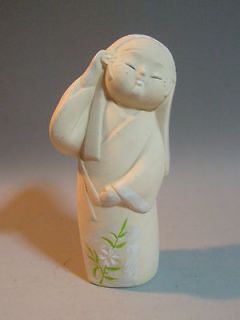Japanese Ceramic HAKATA NINGYO Doll 15cm / Closed Eyes