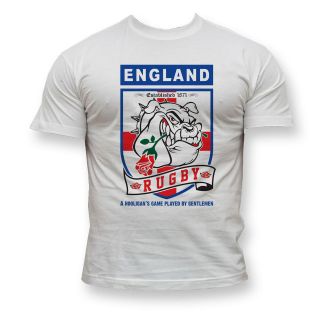 Shirt ENGLAND RUGBY DOG. Ideal for Rugby,Fan,Hool​igans,Training 