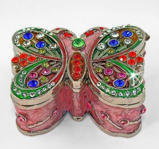 Objet dArt Release #91 Flutter Jeweled Butterfly Trinket Box
