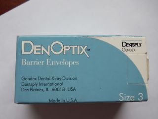 DENTSPLY Gendex DenOptix Imaging BARRIER ENVELOPES Size