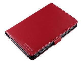 Cover Up Red Leather Case for Elonex 621EB eReader