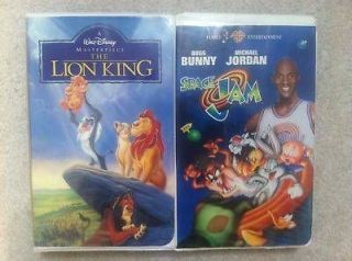Video Movies Disney Lion King and WB Space Jam