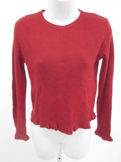 SIMONETTA Girls Red Knit Long Sleeve Wool Sweater Sz 90