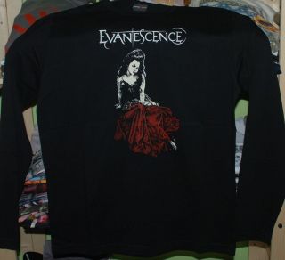 Evanescence Large Long Sleeve T Shirt Rare Epica Nightwish After 