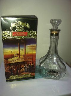   Jack Daniels Old No.7~Riverboat Captains Bottle~1.75 L Glass Decanter