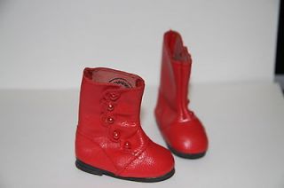 Jasmines Cottage Victoria Leather Doll Boot Red MSD 63mm fits Wiggs 
