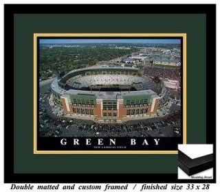 Green Bay Packers at New Lambeau Field Picture Dbl Matted & Custom 