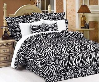 PC Safari So Soft Exotic Zebra Print Full Size Comforter Set NEW