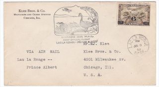 Canada Lac La Ronge 1932 First Flight cover To Prince Albert