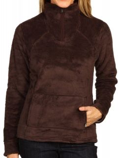 THE NORTH FACE Womens Mossbud BROWN 1/4 Zip Fleece Pull Over Jacket S 