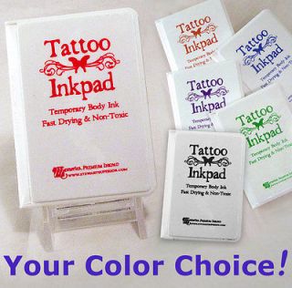 TEMPORARY TATTOO inkpad BODY INK PAD safe for skin admission hand 