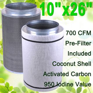 10 700CFM Hydroponic Air Carbon Filter Odor Control Scrubber for 