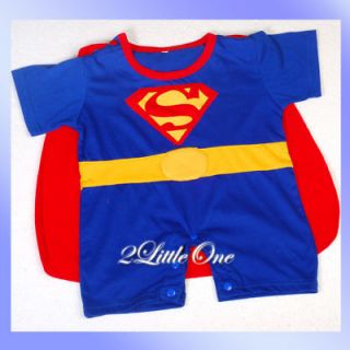 Halloween Superman Hero Baby Boy Fancy Costumes Outfit Size 12 18m 