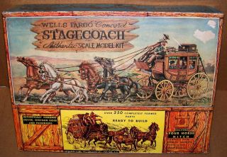 RARE LARGE MARX THE WELLS FARGO CONCORD COACH STAGECOACH MODEL KIT