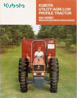 Farm Tractor Brochure   Kubota   M8030 et al Low Profile M30 Series 