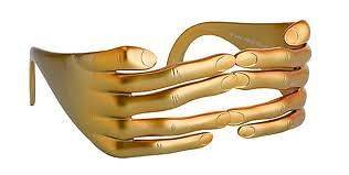 NEW Linda Farrow x Jeremy Scott Vintage Hands sunglasses in gold