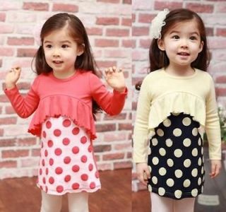 Form Red Yellow Baby Toddler Girls Clothes 2 Piece Set Dress Top 