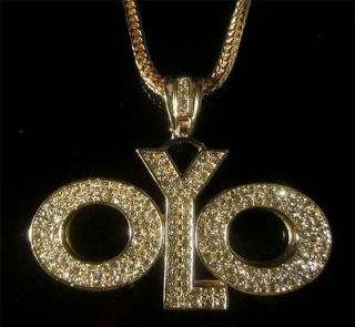 ICED OUT YOLO OVOXO YOUNG MONEY LIL WAYNE DRAKE PENDANT FRANCO CHAIN 