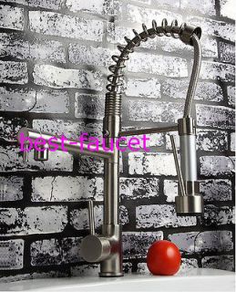  Brushed Nickel pull out spray Kitchen FAUCET mixer tap 