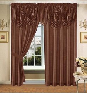 brown window curtains in Curtains, Drapes & Valances