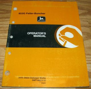 John Deere 853G Feller Buncher Operators Manual jd