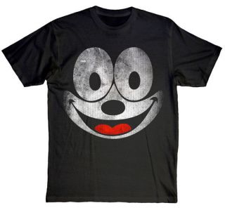 Felix The Cat Face Mens T Shirt by Goodie Two Sleeves, Funny, Novelty 