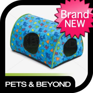 SMALL LITTLE DOG/CAT/PET KITTY CAMPER INDOOR GREEN FISH BED/PAD 