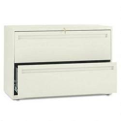 700 Series 2 Drawer Metal Lateral File Cabinet, 42 Wide, Beige. Sold 